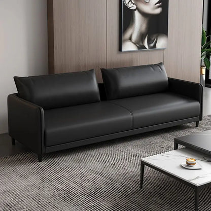Office sofa business reception modern simple small meeting guests negotiate leather sofa office sofa coffee table combination