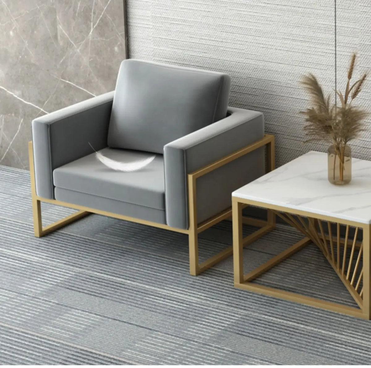 Lobby Sofa Chair Leisure Rest Area Meeting Reception Booth Sofa Table and Chair