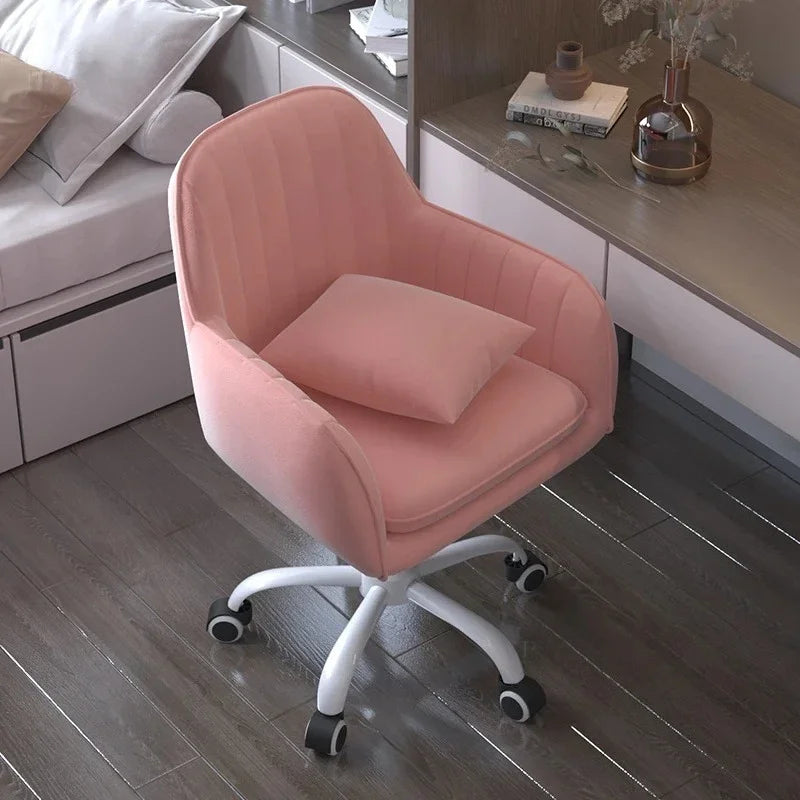 Modern Lift Swivel Office Chairs Study Room Chair Home Backrest Leisure Makeup Chair Bedroom Comfortable Computer Gaming Chair