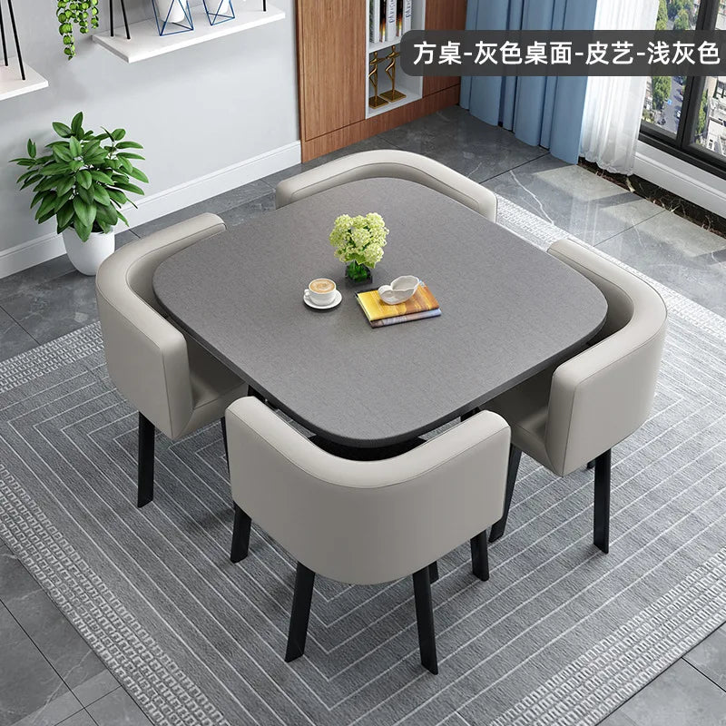 Simple square negotiation table and chair combination store, shop