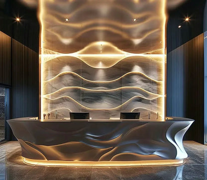 Painting front desk FRP reception desk Special-shaped creative service Bar counter Company information desk customization