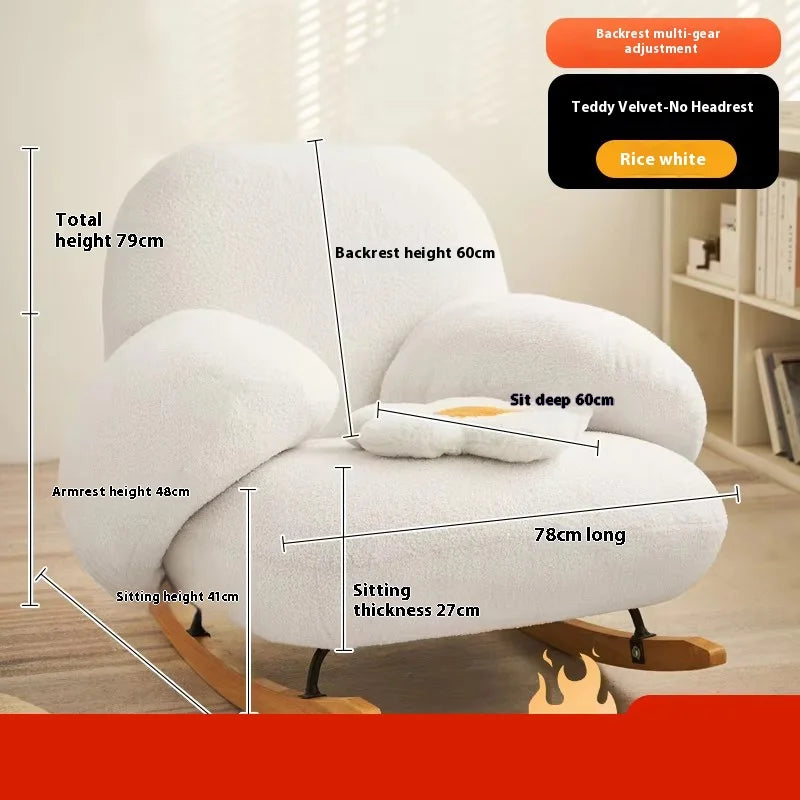 m Modern Ergonomic White Chairs Minimalist Living Room Recliner Lounge Chairs Floor Bedroom Para Home Decor m