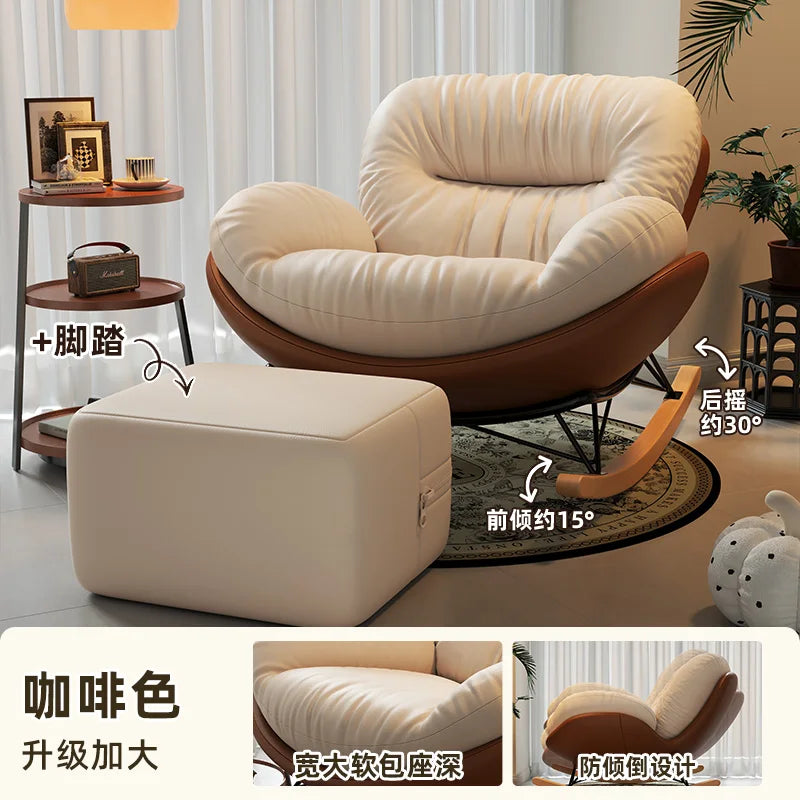 Unique Arm Chairs Rocking Lounge Salon Bedroom Lazy Relax Modern Reading Living Room Chairs Lounge Fauteuil Trendy Furniture