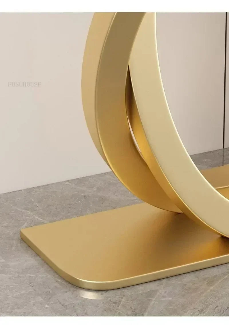 Luxury Iron Console Table Italian Semi-circular Entrance Cabinet Tables Home Furniture Creative Corridor Entryway Table