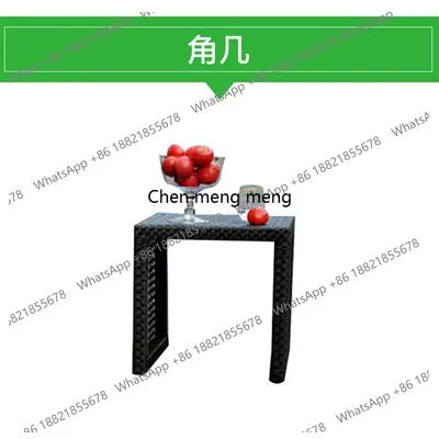 Outdoor rattan sofa combination waterproof and sunscreen outdoor courtyard balcony rattan chair