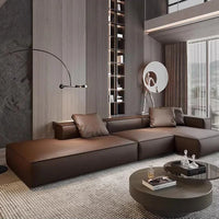 Nordic Minimalist Living Room Sofas Leather Sex Recliner Designer Lounge Sofas Garden Relaxing Designer Divano Salon Furniture