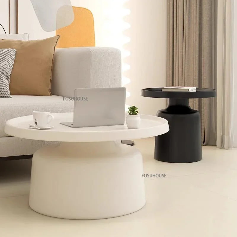 Nordic Living Room Center Table Circular Coffee Tables Modern Side Tea Table Portable Simple Bedroom Nightstand Home Furniture B