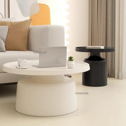 Modern Small Apartment Living Room Table Simple Iron Coffee Tables Creative Bedroom Bedside Table Round Tea Table Combination T
