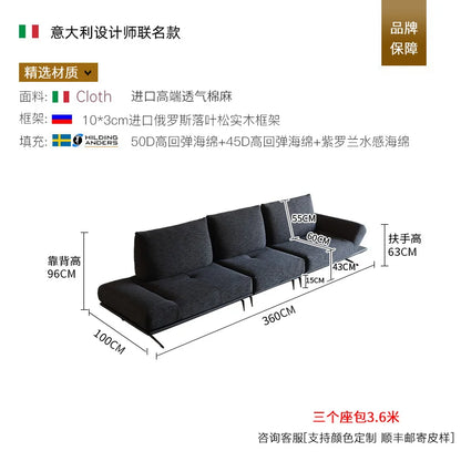 Bedroom Rotatable European Couch Linen Nordic Modern Double Living Room Sofa Chaise Puffs Lounge Luxury Muebles Trendy Furniture