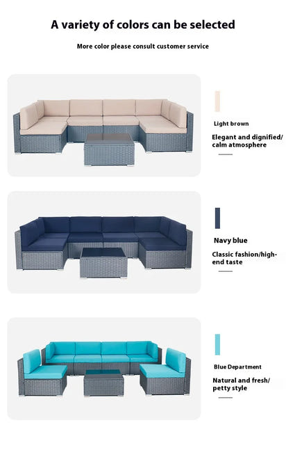 Wholesale Outdoor High Quality Sofa Rattan Sofa Garden Dining Sofa Outdoor Patio Furniture