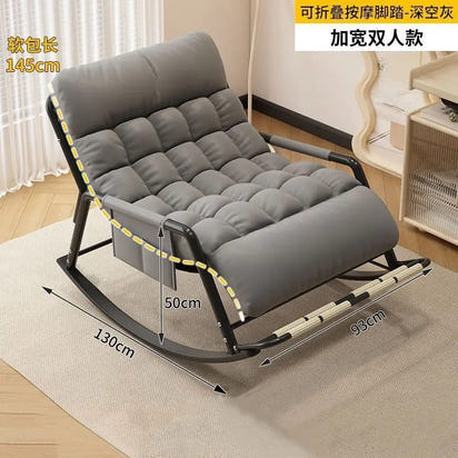 Recliner Rocking Chair Sitting and Sleeping Dual-purpose Double Lunch Break Chair Balcony Home Leisure Lazy Sofa Chair Ergonomic