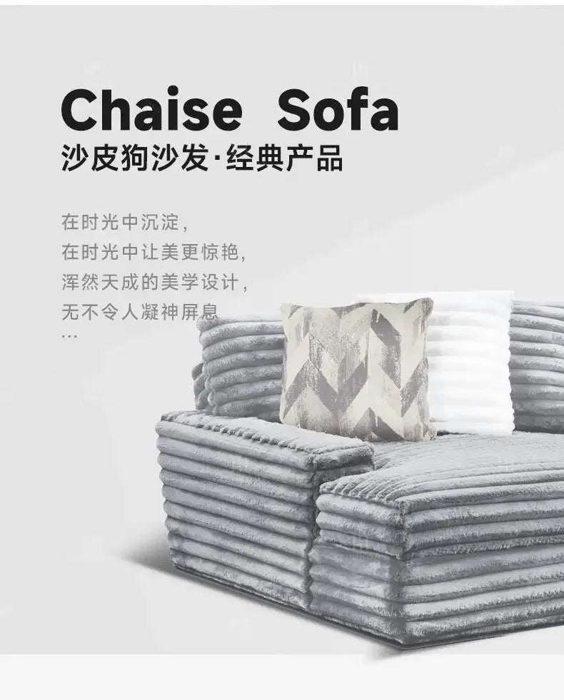 Designer Lazy Sofa Thick Corduroy Cloud Design Extra Wide Seat Depth Vacuum Compressed Packaging Combining Style Practicality