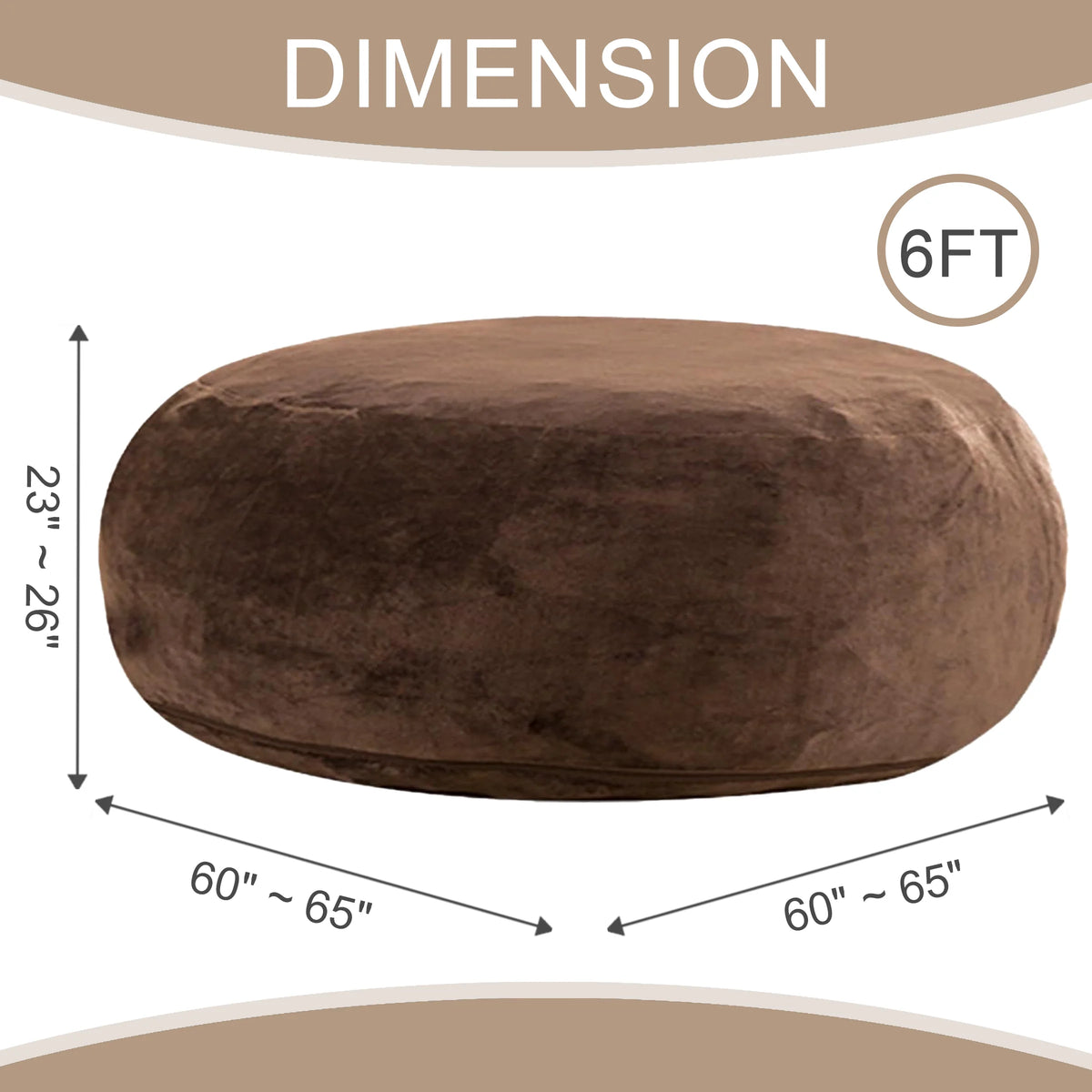 Bean Bag Chair for Adults,6FT Oversize Floor Bean Bags Offers Ample Space for Adults,Memory Foam Giant Bean Bags,Lounger Versati