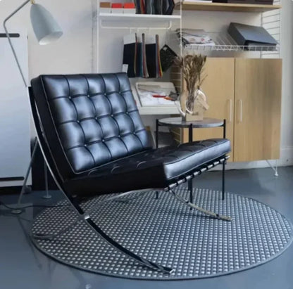Nordic Bacelona Chair Single  Balcony Antique Metal Style Living Room Office Negotiation Chair Designer Leisure