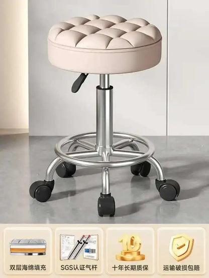 Beauty Chair Specifically Designed for Beauty Salon Adjustable Rotating Pulley Hair Salon Round Stool Tabouret A Roulette 원형의자