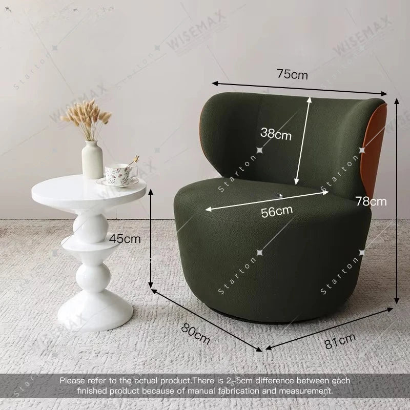 Luxury Hotel Furniture Living Room Single Sofa Fabric Leather Chair Home Wooden Frame High Back Leisure Chair