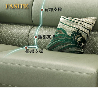 European ebony leather sofa large apartment luxury villa home living room new Chinese furniture solid wood carved fish