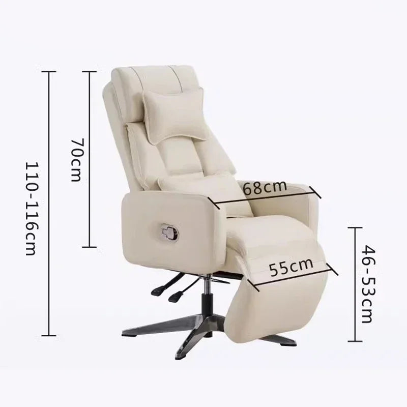Luxury Boss Recliner Office Chair Comfortable Long Cushion Computer Chair Bedroom Game Home Lunch Back Chair Recliner FYOC