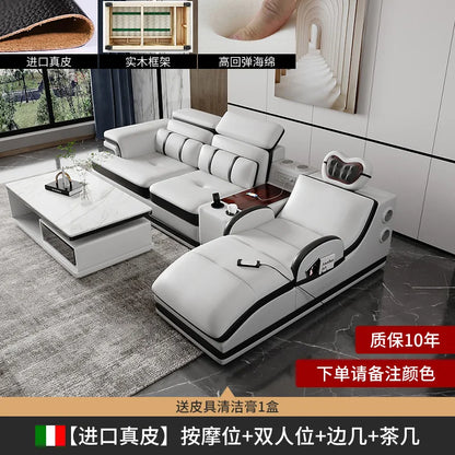 PatioLix Massage Minimalist Sofas Modern Leather Sectional Designer Sofas Lazy Luxury Cadeiras Para Sala De Estar Living Room Furniture