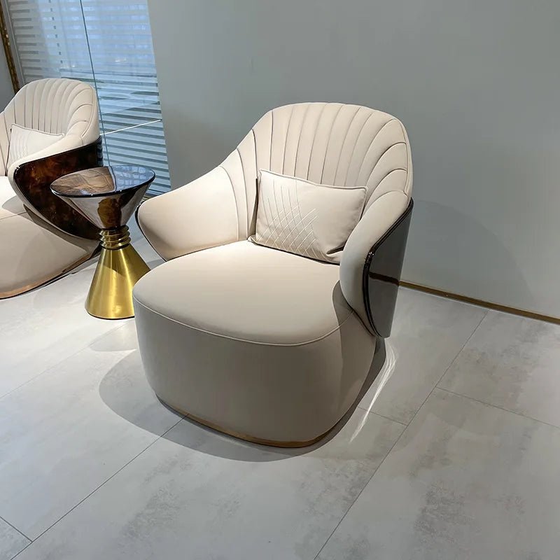 Italian Sofa Lazy Single Sofa Chair Backrest Reclining Chair Accent Leisure Chair For Home Hotel