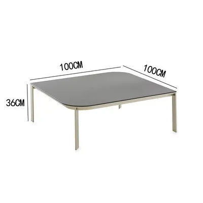 Outdoor stainless steel sofa Hotel sales office Terrace Dining table and chairs