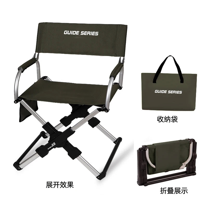 Folding Chairs for Outdoor Garden Chair Camping Aluminum Chair with Back Camping Chair Recreational Self-driving Outdoor Beach