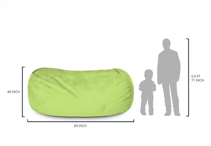 Luxurious Giant 7ft Bean Bag Chair with Microsuede Cover - Ultra Soft, Foam Filling, Washable XXL Bean Bag Sofa , Customized