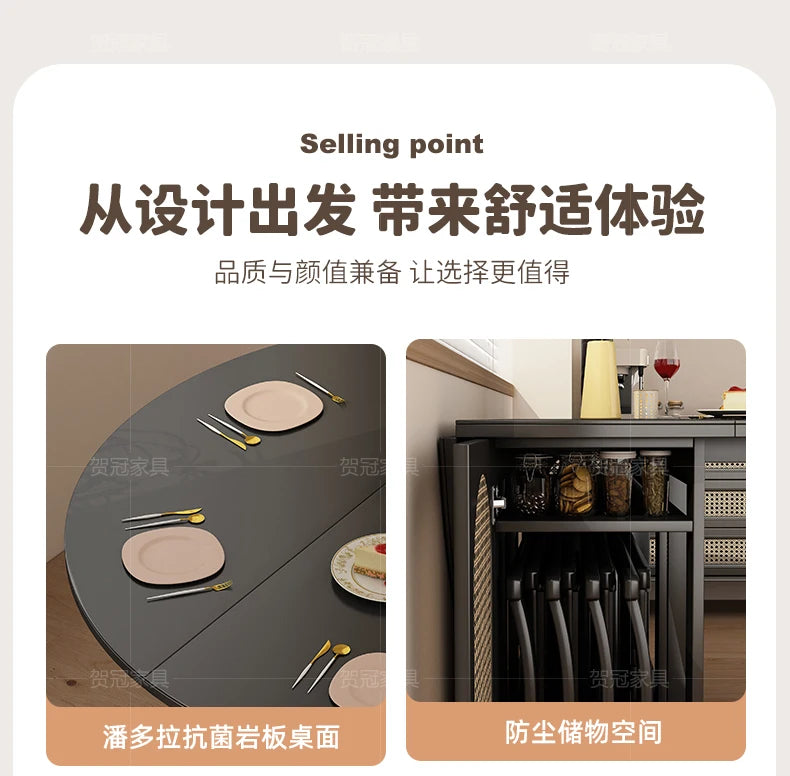 Waterproof Chair Dining Table Breakfast Modern Chair Side Dining Table Space Savers Round Set Sala Da Pranzo Home Furnitures