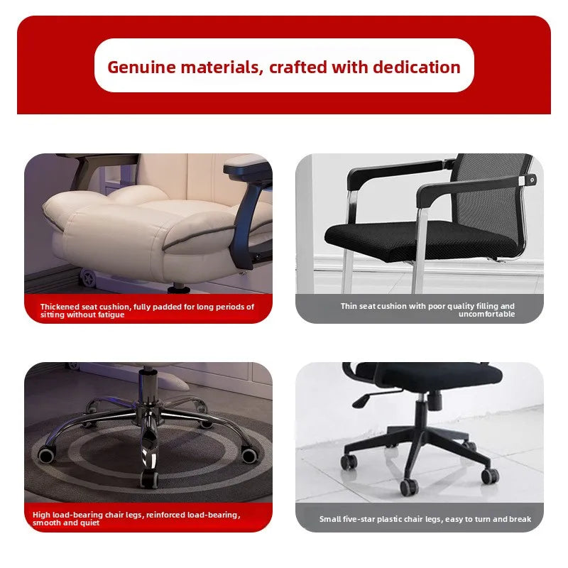 Firm Computer chair E-sports chair Home sedentary sofa Seat reclining swivel chair Study back chair