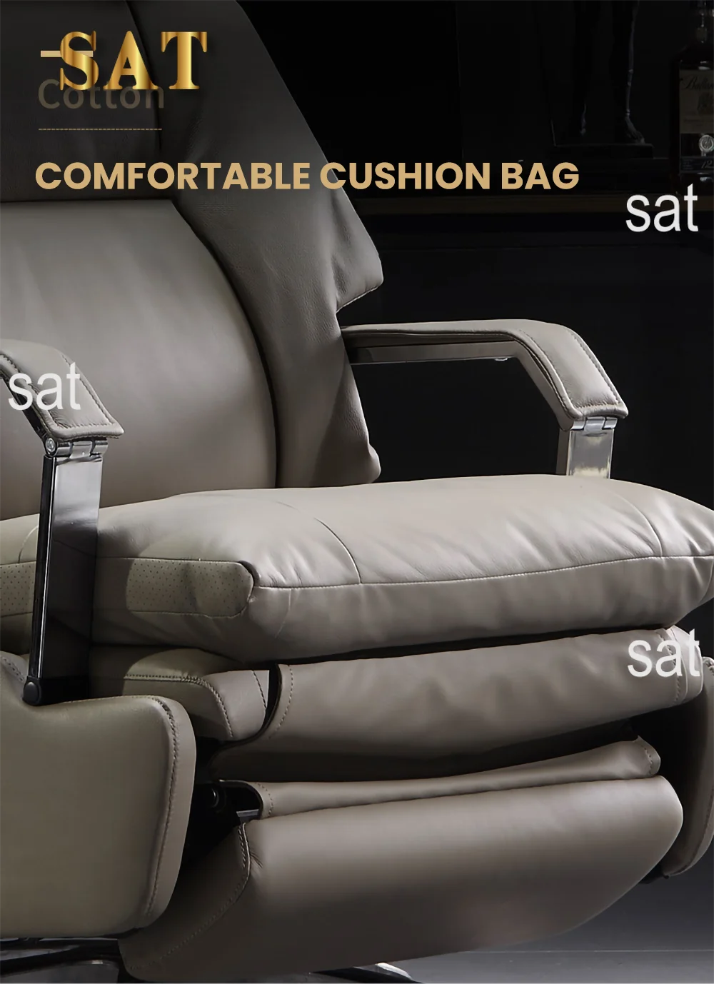 Electric massage boss chair, computer chair, comfortable sitting, office chair, backrest, reclining sofa chair