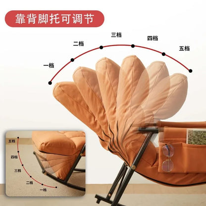 Nordic Creative Lazy Rocking Chair Modern Luxury Balcony Living Room Recliner Bedroom Leisure Home Furniture Sillas Rosas FYRC