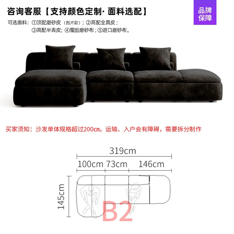 Oversized Black Living Room Sofas Minimalist Nordic Modern Living Room Sofas Lounge Lounge Couch Wohnzimmer Furniture For Home