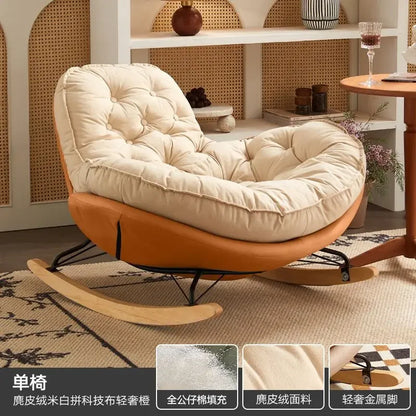Thickened Penguin Rocking Chair Balcony Sofa Home Bedroom Leisure Chair Wide