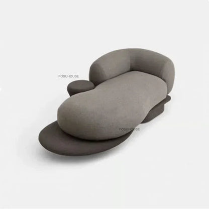 Italian Fabric Living Room Sofa Design Pebble Sofa Bed Modern Creative Recliner Corner Sofa Bed European Home Furniture