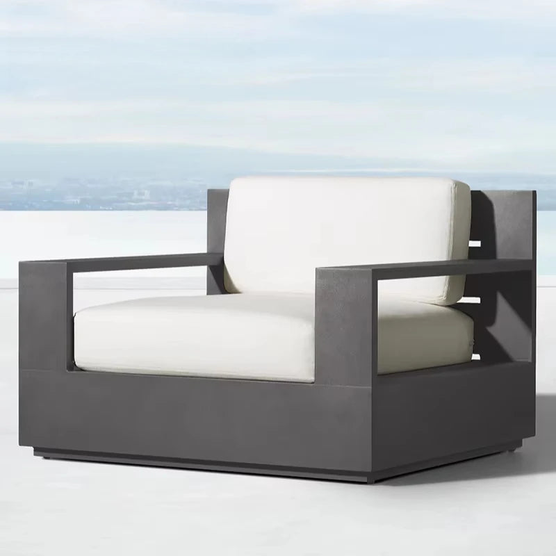 outdoor furniture aluminum frame lounge courtyard garden sofa set hotel courtyard outdoor furniture set luxury garden sofa set