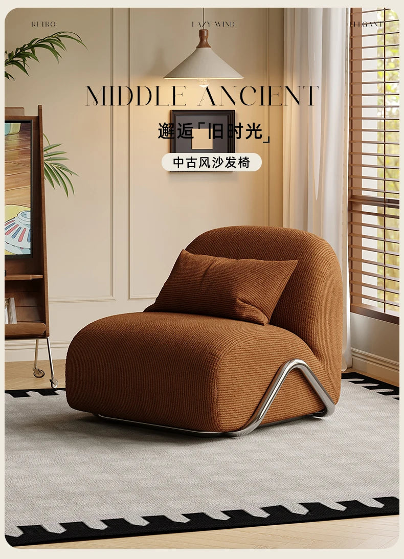 X2 medieval style advanced sense living room casual retro lazy carriage sofa single sofa chair