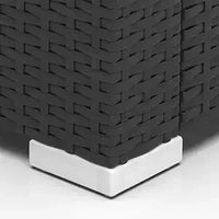 PatioLix 8 Piece Patio Furniture with 44"Propane Gas Fire Pit Table. Outdoor Sectional Conversation Set Wicker Rattan Sofa