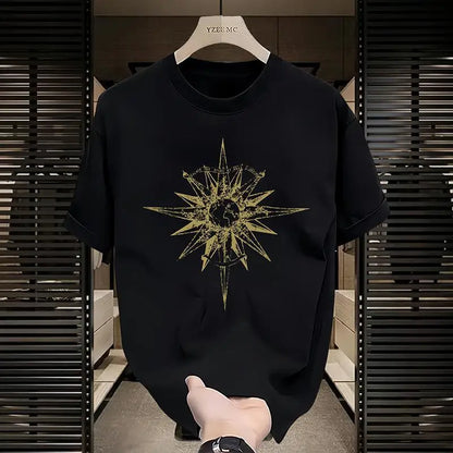 Men's Pure Cotton T-shirt, Fashionable and Trendy Hip-hop 2026 New Style Loose and Comfortable Sports Latest Style Affordable