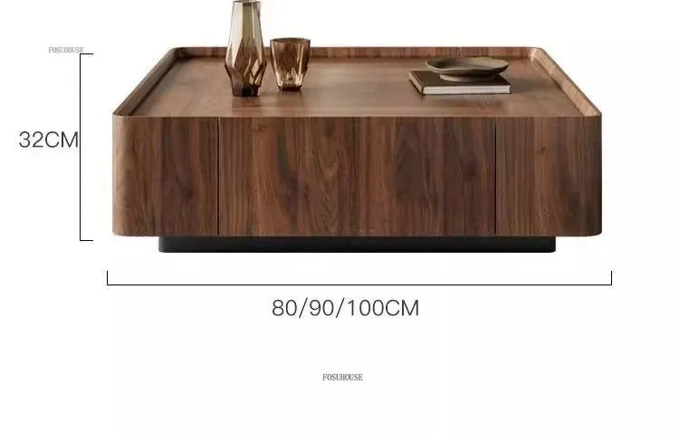 Nordic Solid Wood Coffee Tables Modern Coffee Tables for Living Room Furniture Design Sofa Side Tea Tables Organizer Drawers