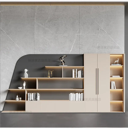 Desk boss table light luxury, big desk, writing desk file cabinet paint boss table