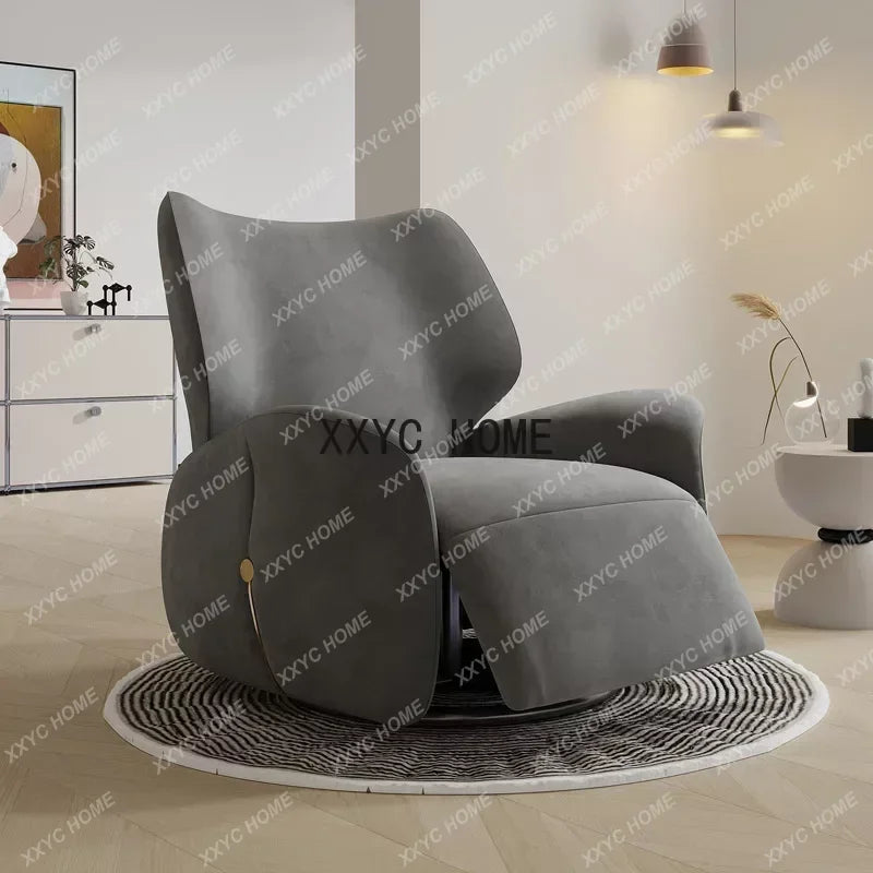 Single-Seat Sofa Stoel Stof Vrijetijdsstoel Woonkamer Licht Luxe Designer Elektrische Functionele Fauteuil