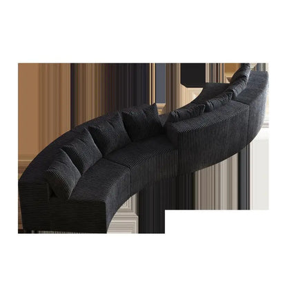 Curved Modular Sectional Foam Sofa with 12 Pillows, Semi-Circular Design for Living Room, Bedroom, Office, Leisure, Nap,