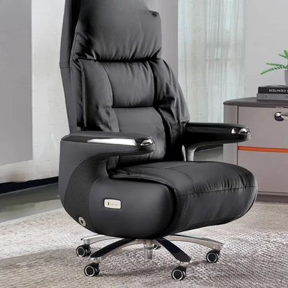 BLeather office chair high-end president sedentary chair comfortable home lunch break study chair