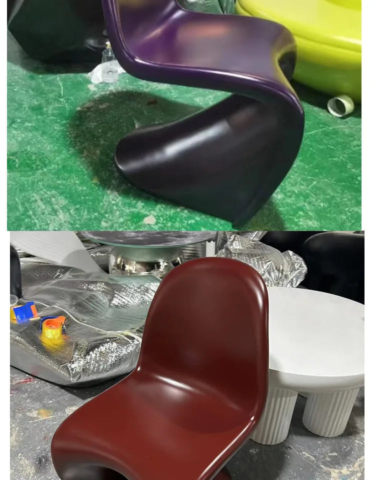 LXY simple household modern small apartment FRP electroplating armrest dining chair household leisure chair