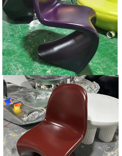 LXY simple household modern small apartment FRP electroplating armrest dining chair household leisure chair