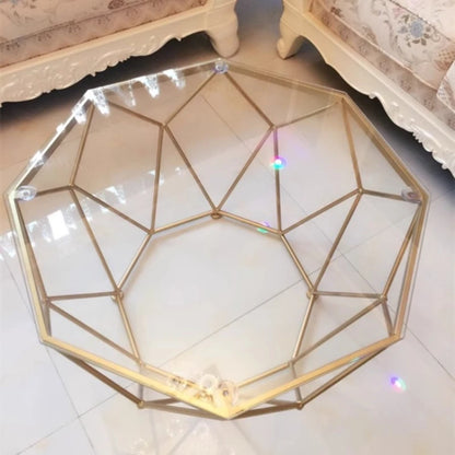 Nordic Light Luxury Tempered Glass Coffee Tables Small Apartment Sofa Side Table Simple Iron Corner Table Living Room Furniture