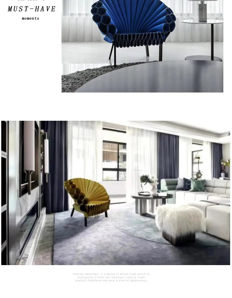 Nordic minimalist living room special-shaped single sofa chair