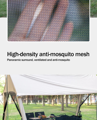 210D Outdoor 6-10p family camping anti-mosquito large canopy Portable folding tent sun protection waterproof beach park pergola