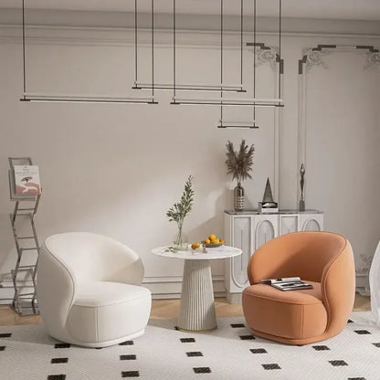 Light Luxury Cream Style Single Sofa Small Size Beauty Salon Table and Chair Hotel Homestay Exhibition Hall Reception Sofa