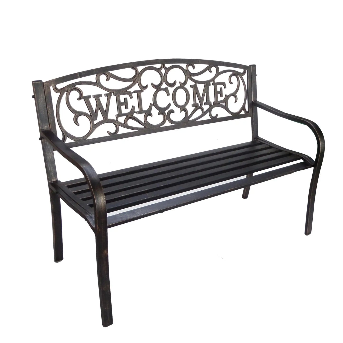 New Trend Backyard Modern Outdoor Bench Outdoor Garden Iron Bench